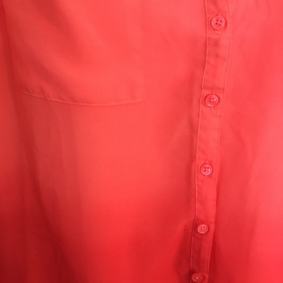 Covington Ladies Gradient Color Change Blouse Comes With Camisole Coral Size L - Picture 4 of 7